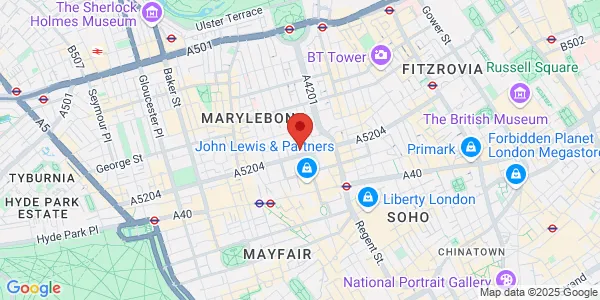Map of 4 Harley Street Marylebone London W1G 9PB United Kingdom