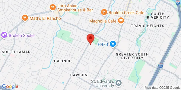 Map of 2529 S First St Austin, TX 78704