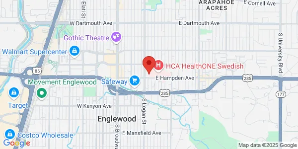 Map of 499 E Hampden Ave Ste 420 Englewood, CO 80113