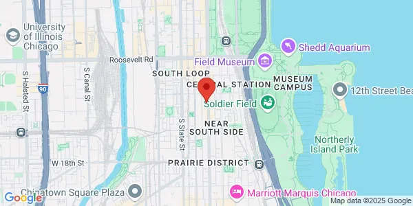 Map of 1430 S Michigan Ave Chicago, IL 60605