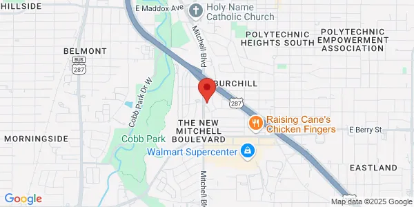 Map of 2909 Mitchell Blvd Fort Worth, TX 76105