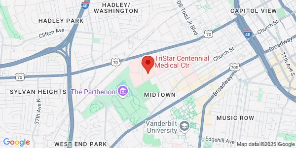 Map of 2400 Patterson St Ste 100 Nashville, TN 37205