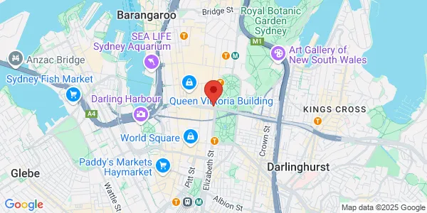 Map of 60 Park St Sydney New South Wales 2000 Australia