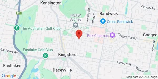 Map of Prince of Wales Private Hospital, Barker St Suite 15, Level 7 Randwick New South Wales 2031 Australia