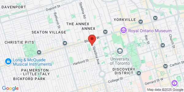 Map of 200-720 Spadina Avenue Toronto, ON M5S 2T9 Canada