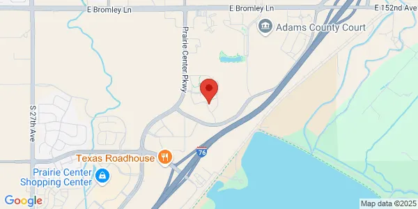 Map of 1610 Prairie Center Pkwy Ste 2100 Brighton, CO 80601