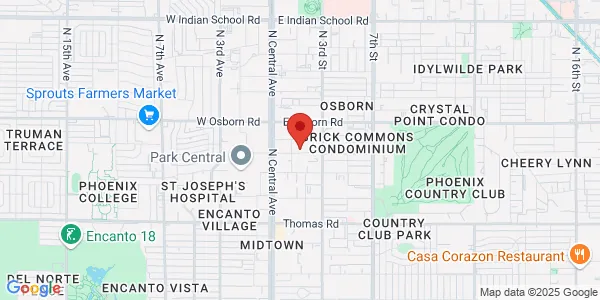 Map of 52 E Monterey Way Phoenix, AZ 85012