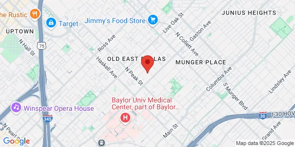 Map of 1015 N Carroll Ste 2000 Dallas, TX 75204