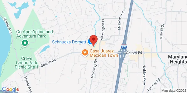 Map of 2022 Dorsett Village Maryland Heights, MO 63043