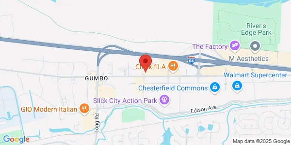 Map of 17421 Chesterfield Airport Rd Chesterfield, MO 63005