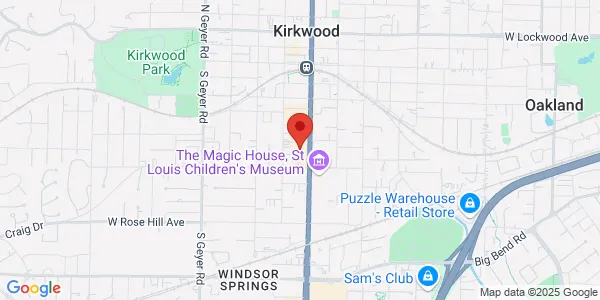 Map of 455 S Kirkwood Rd Kirkwood, MO 63122