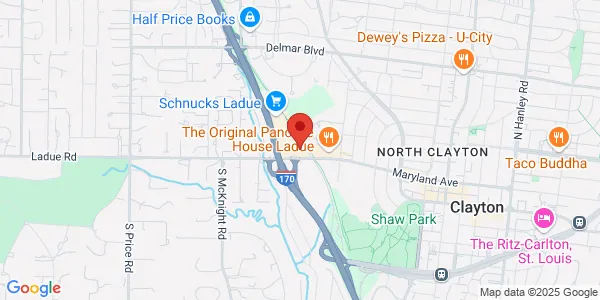 Map of 8857 Ladue Rd Saint Louis, MO 63124