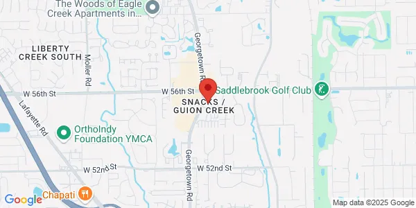 Map of 5525 Georgetown Rd Ste F Indianapolis, IN 46254