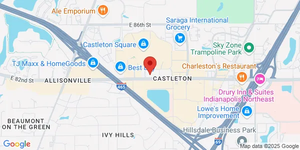 Map of 6020 E 82nd St Ofc Indianapolis, IN 46250