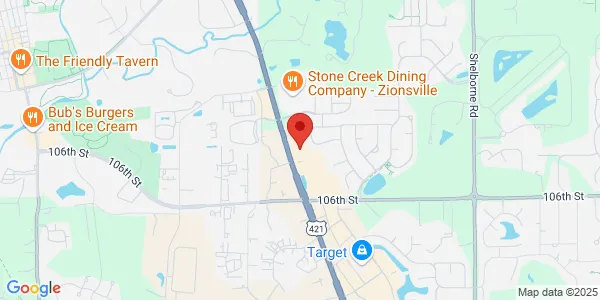 Map of 10801 N Michigan Rd Zionsville, IN 46077
