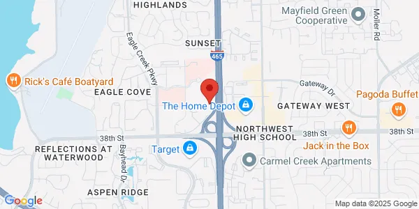 Map of 6620 Parkdale Pl Ste D Indianapolis, IN 46254
