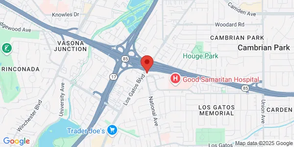 Map of 2589 Samaritan Dr San Jose, CA 95124