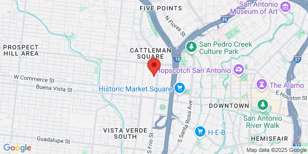 Map of 301 N Frio St San Antonio, TX 78207