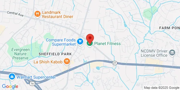 Map of 5344 Central Ave Ste B Charlotte, NC 28212