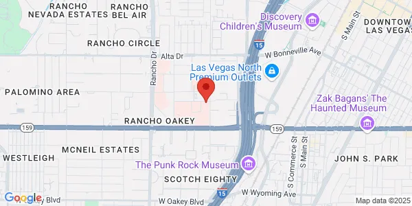 Map of 800 Shadow Ln Las Vegas, NV 89106