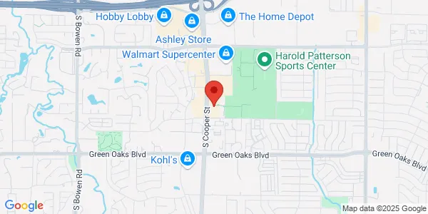 Map of 5001 S Cooper St Ste208 Arlington, TX 76017