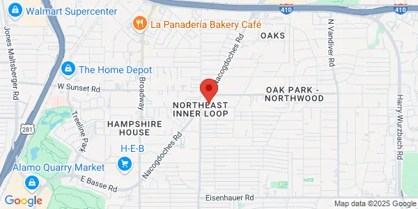 Map of 1888 Nacogdoches Rd San Antonio, TX 78209