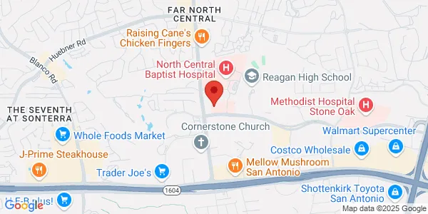 Map of 155 E Sonterra Blvd Ste 100 San Antonio, TX 78258