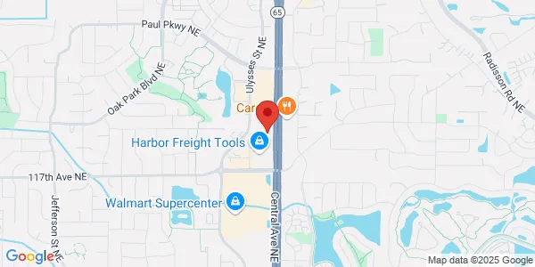 Map of 11855 Ulysses St NE Ste 130 Minneapolis, MN 55434