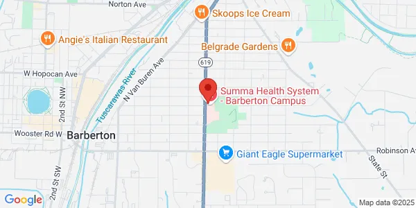 Map of 155 5th St NE Barberton, OH 44203