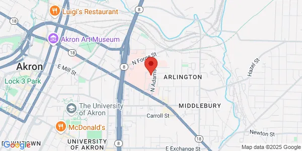 Map of 75 Arch St Akron, OH 44304