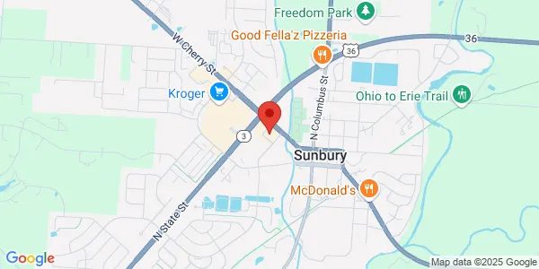 Map of 101 W Cherry St Unit D Sunbury, OH 43074