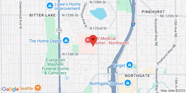 Map of 1560 N 115th St Ste 102 Seattle, WA 98133
