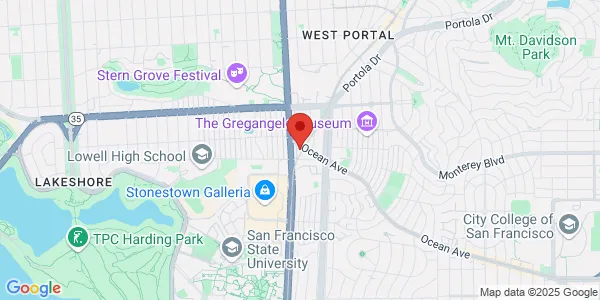 Map of 2645 Ocean Ave Ste 103 San Francisco, CA 94132