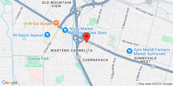 Map of 701 E El Camino Real Fl 2 Mountain View, CA 94040