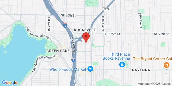 Map of 7210 Roosevelt Way NE Seattle, WA 98115
