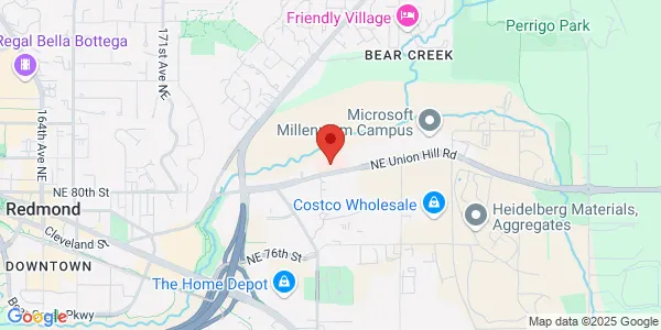 Map of 18100 NE Union Hill Rd Redmond, WA 98052