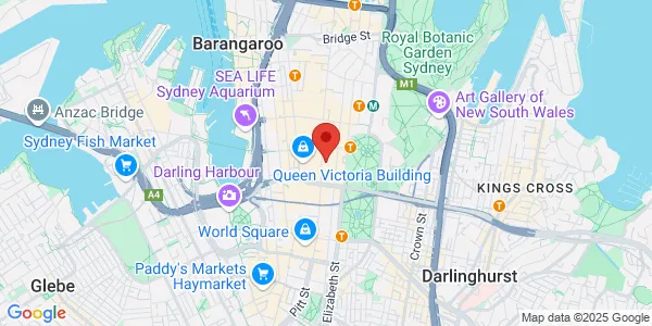 Map of 187 Macquarie St Sydney New South Wales 2000 Australia