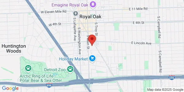 Map of 907 S Main St Royal Oak, MI 48067