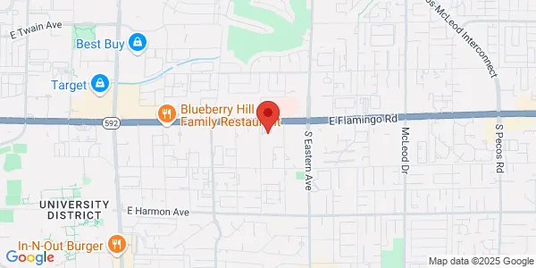Map of 2121 E Flamingo Rd Ste 104 Las Vegas, NV 89119