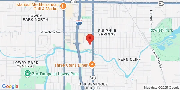 Map of 8108 North Nebraska Ave Tampa, FL 33604