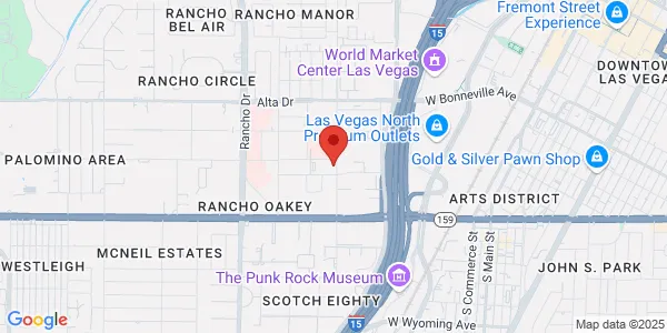 Map of 700 Shadow Ln Las Vegas, NV 89106