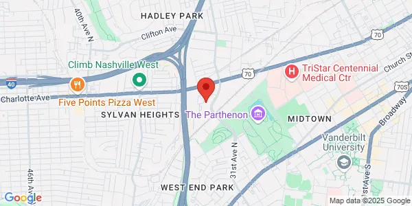Map of 8 City Blvd Ste 100 Nashville, TN 37209