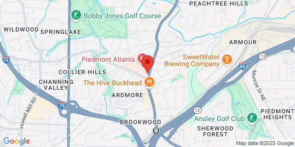 Map of 1938 Peachtree Rd Ste 408 Atlanta, GA 30308