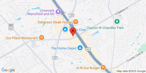 Map of 111 W. Debbie Ln Ste 101 Mansfield, TX 76063