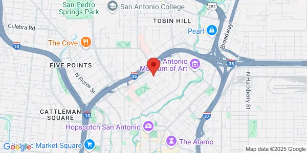 Map of 607 Camden St Ste 101 San Antonio, TX 78215