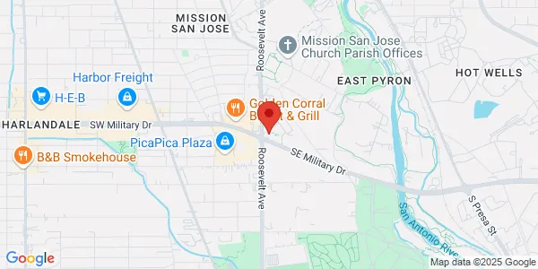 Map of 1111 SE Military Dr San Antonio, TX 78214