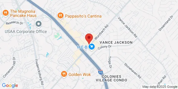 Map of 9885 Interstate 10 San Antonio, TX 78230