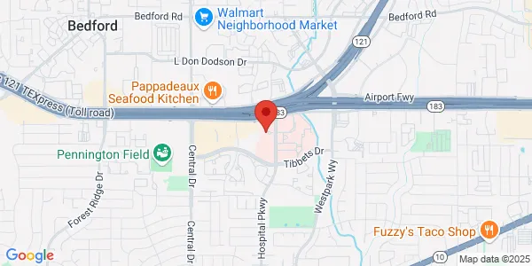 Map of 1615 Hospital Pkwy Ste 300 Bedford, TX 76022