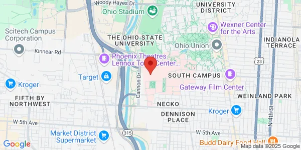 Map of 460 West 10th Ave Columbus, OH 43210