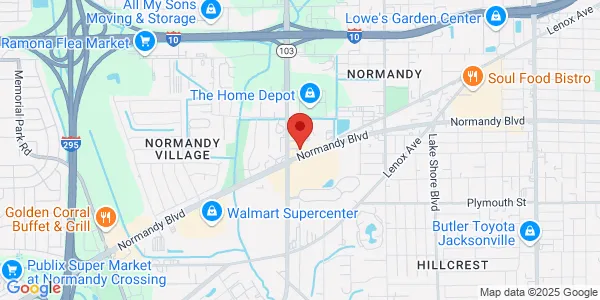 Map of 5915 Normandy Blvd Jacksonville, FL 32205